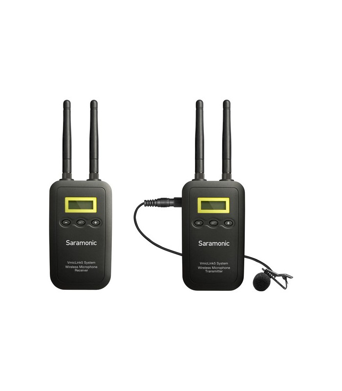 برسی کیت میکروفن بی سیم سارامونیک مدل Saramonic VmicLink5 با یک فرستنده و یک گیرنده