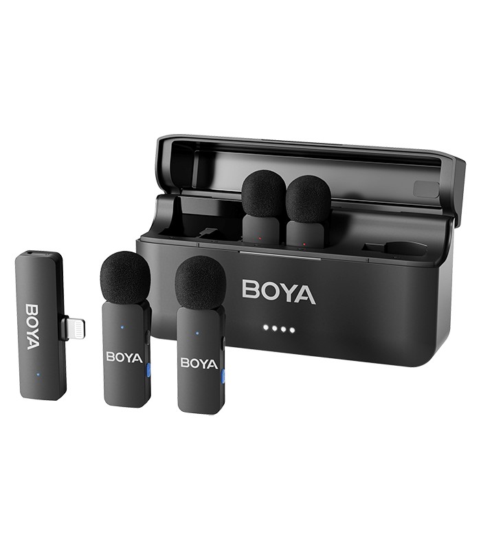 برسی میکروفون بی سیم چهار کاربره بویا مدل BOYA BY-V4D Lightning