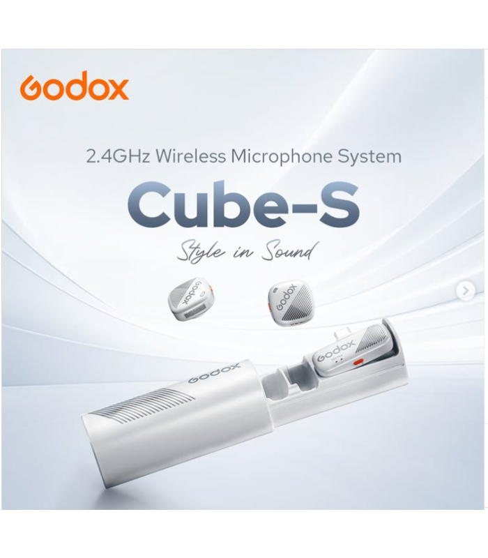 برسی میکروفون بی سیم گودوکس مدل Godox Cube-S Kit 2 USB-C Connector | رنگ سفید